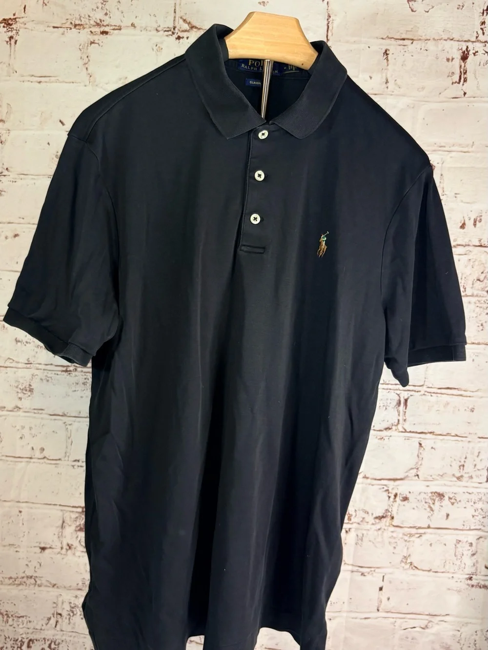 Ralph Lauren Men's Dark Navy Polo Shirt with Embroidered Pony